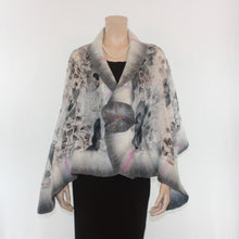Load image into Gallery viewer, Vibrant lily grey shawl #228-30