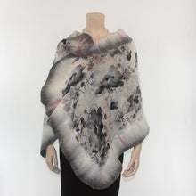 Load image into Gallery viewer, Vibrant lily grey shawl #228-30