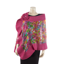 Load image into Gallery viewer, Vibrant magenta shawl #228-23