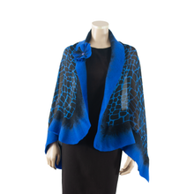 Load image into Gallery viewer, Vibrant blue royal shawl #228-31
