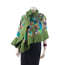 Load image into Gallery viewer, Vibrant jungle shawl #228-37