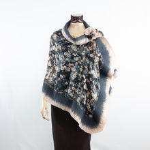 Load image into Gallery viewer, Vibrant pink flowers shawl #228-24