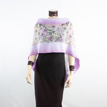 Load image into Gallery viewer, Linked lavender scarf #168-59