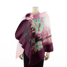 Load image into Gallery viewer, Vibrant burgundy pink shawl #228-34