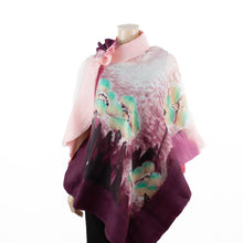 Load image into Gallery viewer, Vibrant burgundy pink shawl #228-34