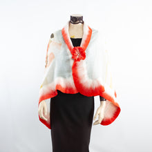 Load image into Gallery viewer, Vibrant red poppies shawl #228-41