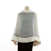 Charger l'image dans la galerie, Premium pure white silk shawl #248-2
