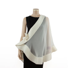 Charger l'image dans la galerie, Premium pure white silk shawl #248-2