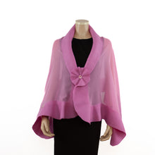Load image into Gallery viewer, Pink unicolor silk shawl #198-4