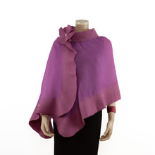 Load image into Gallery viewer, Magenta unicolor wool shawl #208-2wool