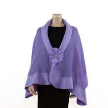 Load image into Gallery viewer, Lavender unicolor wool shawl #208-1wool