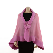 Load image into Gallery viewer, Pink unicolor wool shawl #208-3wool