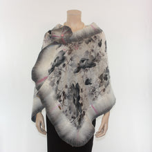 Load image into Gallery viewer, Vibrant lily grey shawl #210-30
