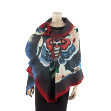 Load image into Gallery viewer, Vibrant butterfly shawl #210-18
