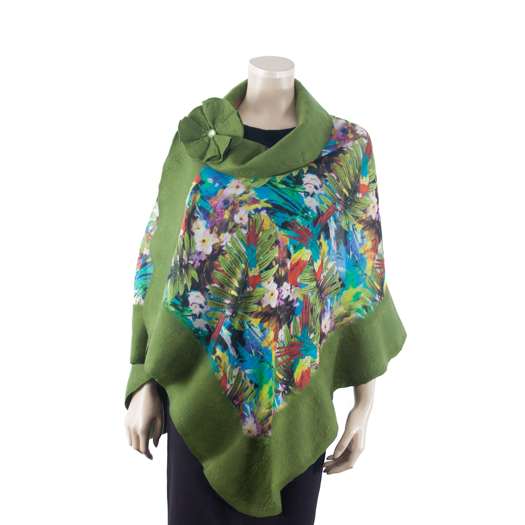 Vibrant jungle shawl #210-37