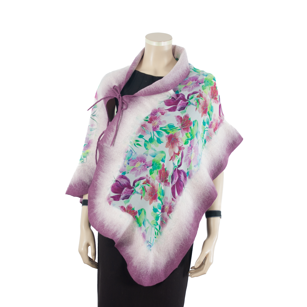 Linked orchid scarf #140-9