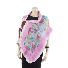 Load image into Gallery viewer, Linked pink flowers scarf #140-12
