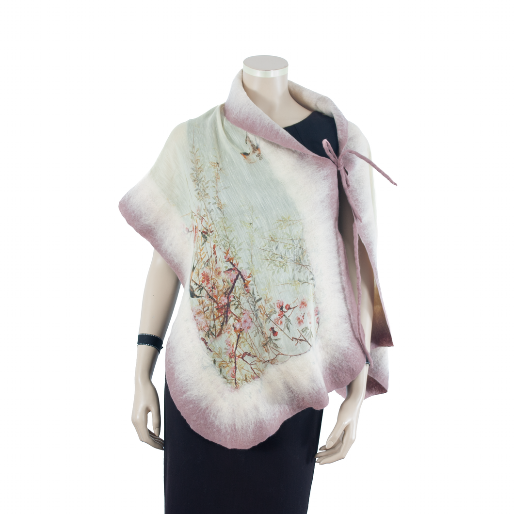 Linked cherry blossom scarf #140-76