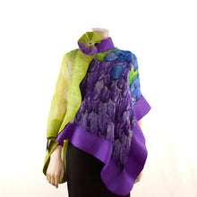 Charger l&#39;image dans la galerie, Vibrant green purple shawl #210-40
