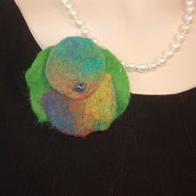 Load image into Gallery viewer, Wet felted flower brooch
