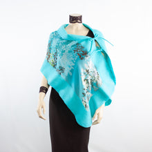 Load image into Gallery viewer, Linked  cyan scarf #168-65
