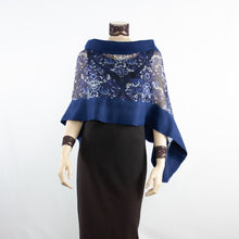 Load image into Gallery viewer, Linked  blue navy scarf #168-60
