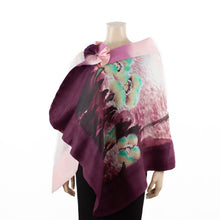 Load image into Gallery viewer, Vibrant burgundy pink shawl #210-34

