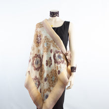 Load image into Gallery viewer, Vibrant  beige shawl #228-19
