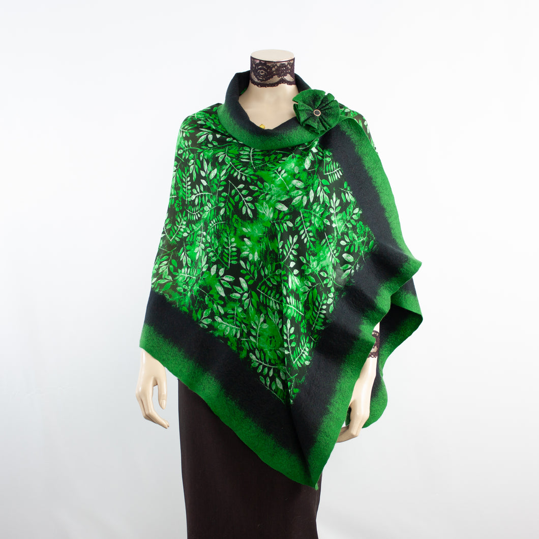 Vibrant green shawl #228-44