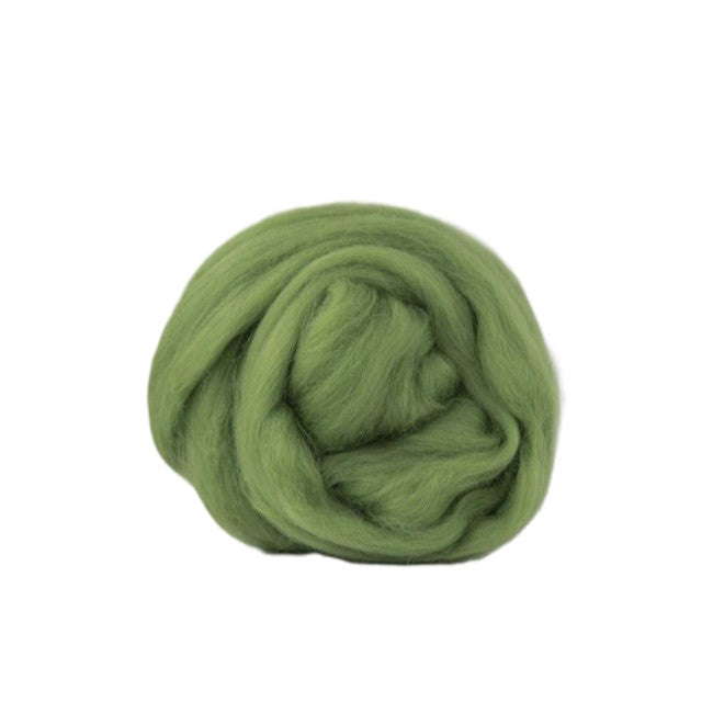 Extrafine merino wool, tops, 19 microns, Leaf