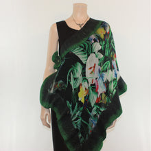 Load image into Gallery viewer, Vibrant jungle shawl #210-72
