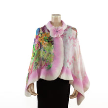 Charger l&#39;image dans la galerie, Vibrant pink flowers and birds shawl #210-11
