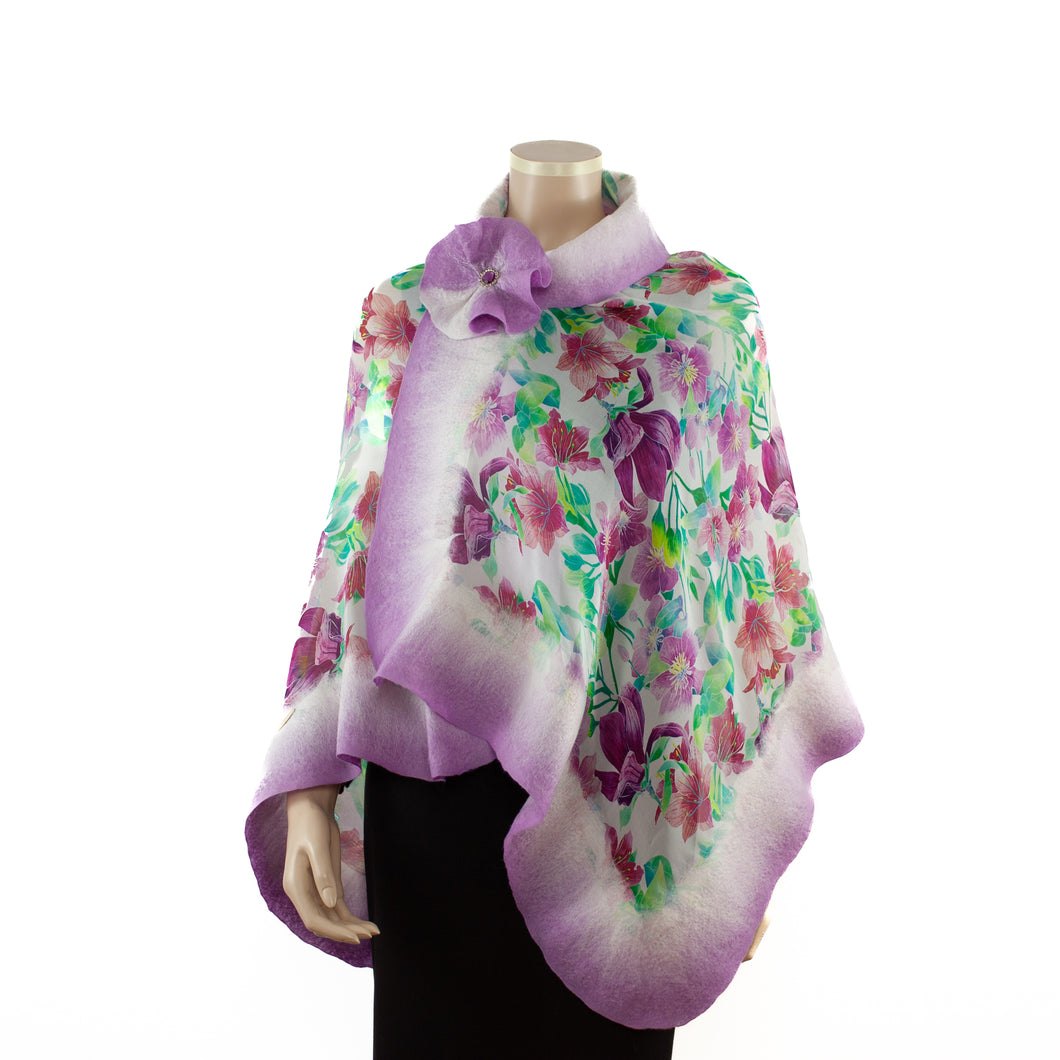 Vibrant orchid shawl #210-9