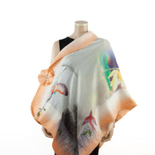 Charger l&#39;image dans la galerie, Vibrant sin white shawl #218-15
