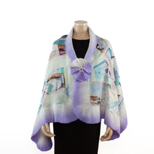 Charger l&#39;image dans la galerie, Vibrant lavender abstract shawl #218-8
