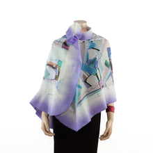 Charger l&#39;image dans la galerie, Vibrant lavender abstract shawl #210-8
