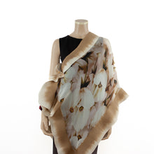 Charger l&#39;image dans la galerie, Vibrant white flowers beige  shawl #210-16
